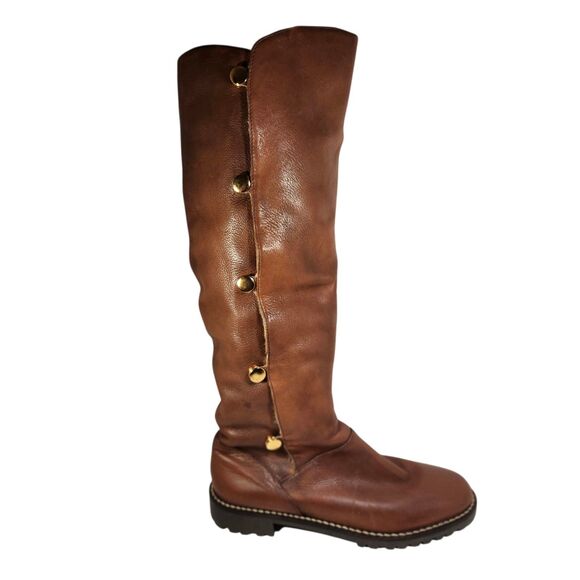 Michael Kors Size 8.5 M Brown Fur Lined Boots  READ - Picture 1 of 11